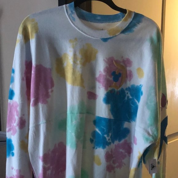 NWT Disneyland Retro Tie Dye Women's Spirit Jersey Adult Size Large New Rainbow - Picture 5 of 6